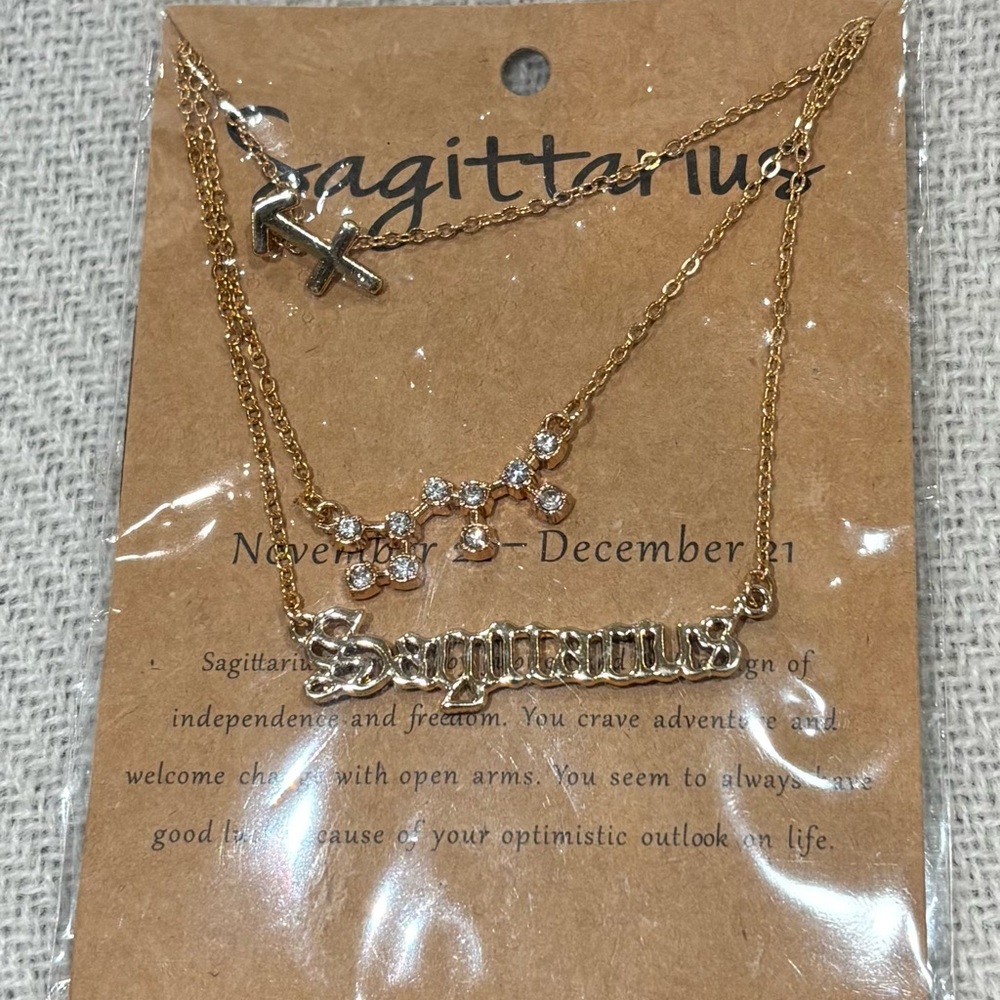 New Fashion Jewelry Gold Sagittarius Zodiac Necklace